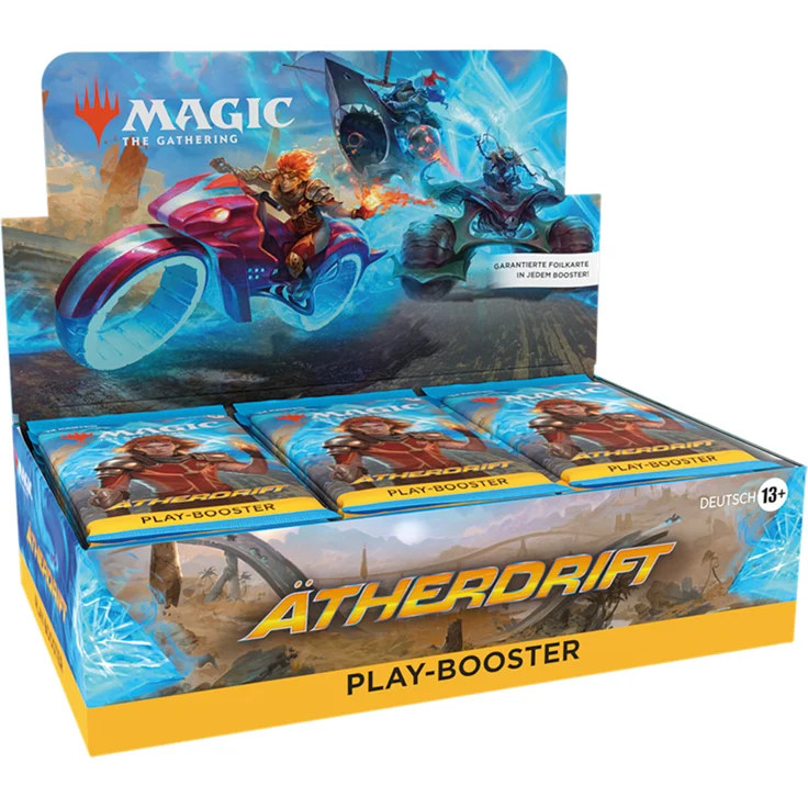 Wizards of the Coast Magic: The Gathering Ätherdrift Play-Booster Display (30 Packs) Deutsch, mit glänzender Foilkarte in jedem Pack