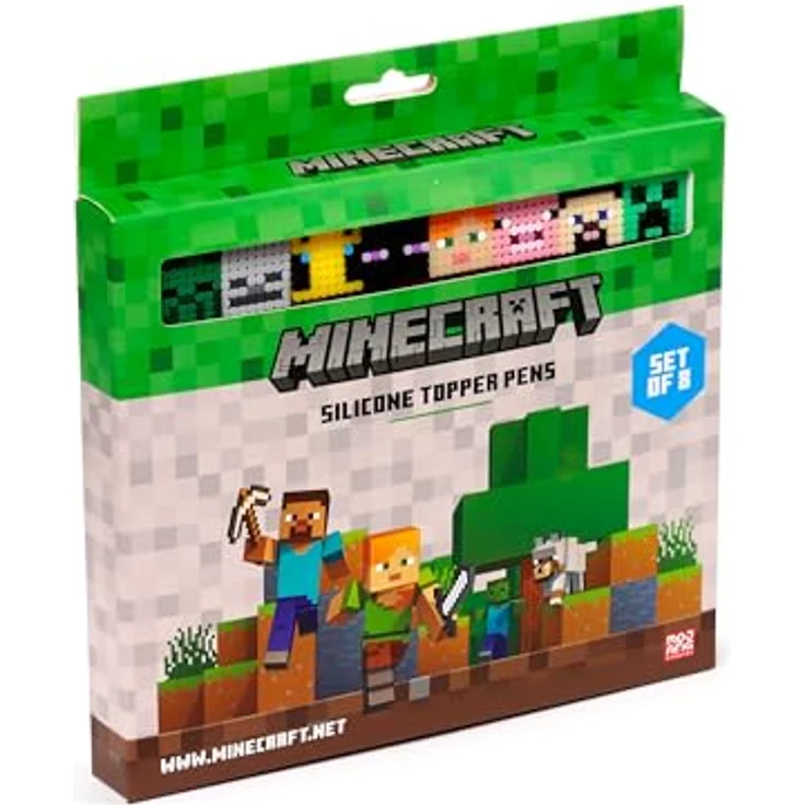 PUCKATOR Minecraft Set 8 Topper Fine Point Stifte, Präzise Filzstifte mit Minecraft-Symbolen für kreatives Schreiben und Zeichnen – Bild 6