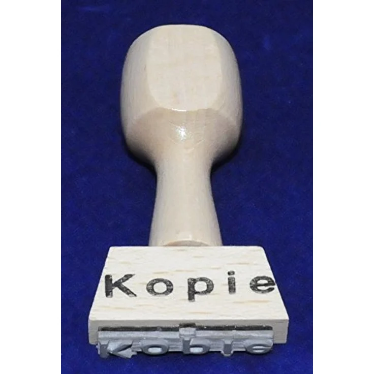 Neutral Textstempel "Kopie" ohne Logo, Holzdesign, Stempelabdruck 3,3 x 0,7 cm, Made in Germany – Bild 2