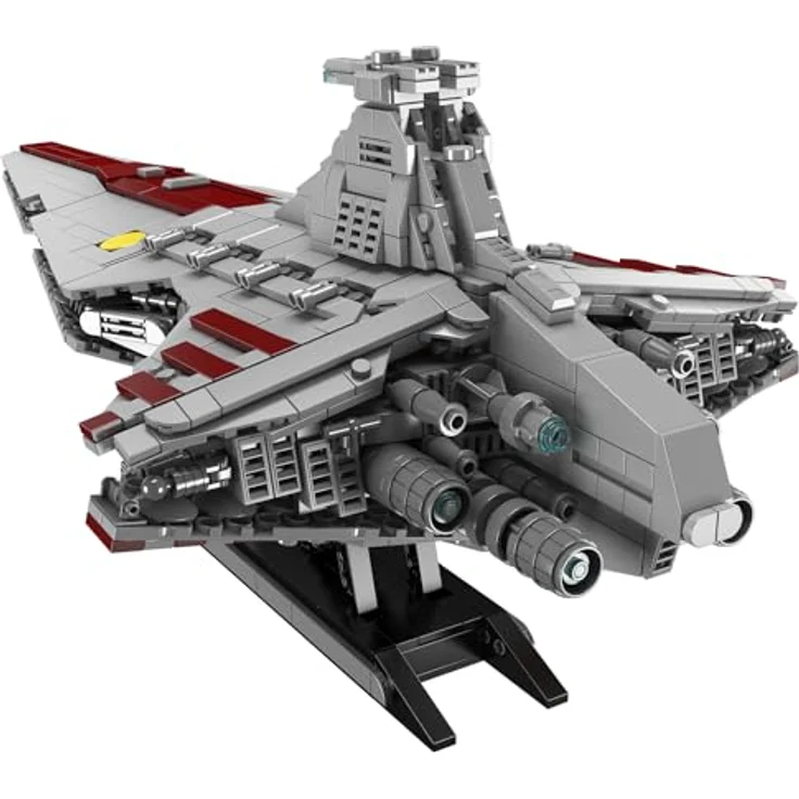 Mould King 21074 Super Star Destroyer Modell, Venator-Klasse Republik Angriffskreuzer, 1320 PCS Bausatz für Erwachsene mit Ständerfuß, detailgetreuem Design – Bild 3