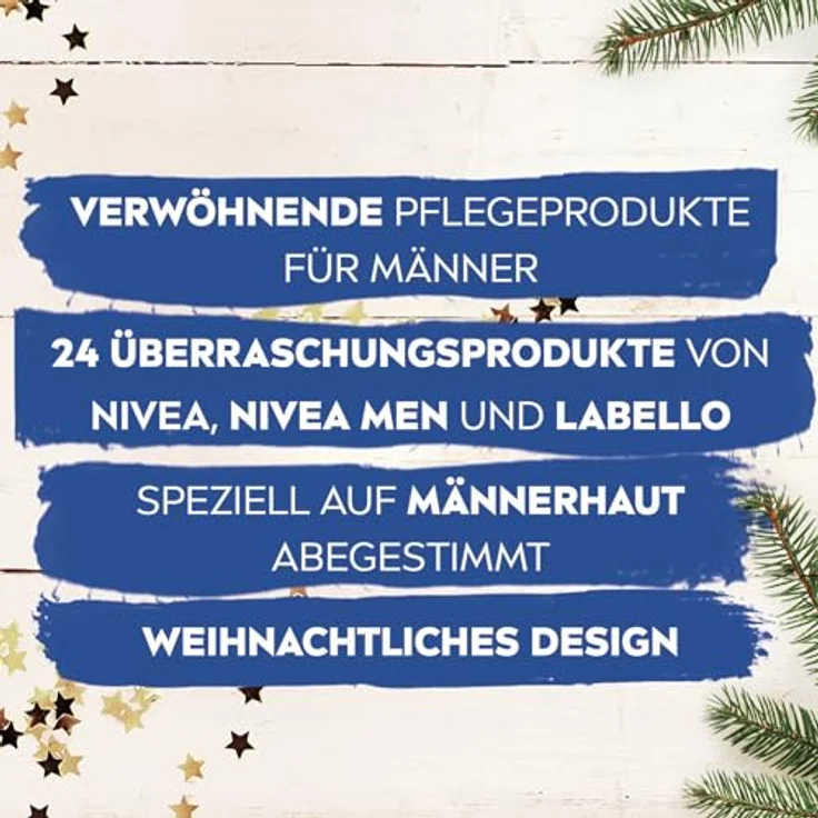 NIVEA MEN Adventskalender 2025, 24 Türchen mit Pflegeprodukten von NIVEA und Labello für Männer – Bild 4