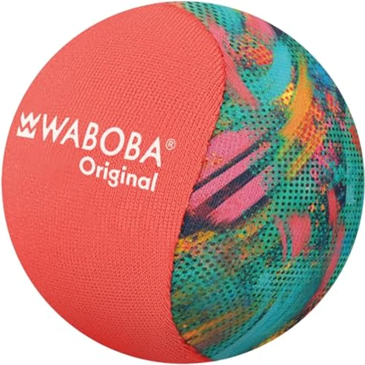 Waboba Wasser-Sprung-Ball Neon Abstract, Original Skip-Ball mit robuster Gelkern-Technologie für unendlichen Spaß am Wasser, 5,5 cm – Bild 1