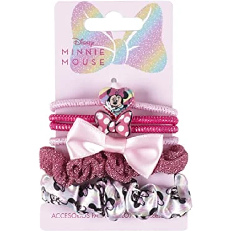 CERDÁ LIFE'S LITTLE MOMENTS Minnie Mouse Elastische Haargummis, 6-teiliges Set in verschiedenen Farben, ideal zur Frisurendekoration, Originalprodukt aus Spanien – Bild 1