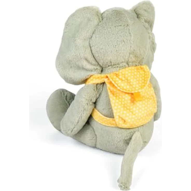 Bigjigs Toys Kleiner Elefant Plüschtier mit Rucksack, Kuscheltier für Kinder ab 12 Monaten, 20 cm, nachhaltig und sicher hergestellt – Bild 2