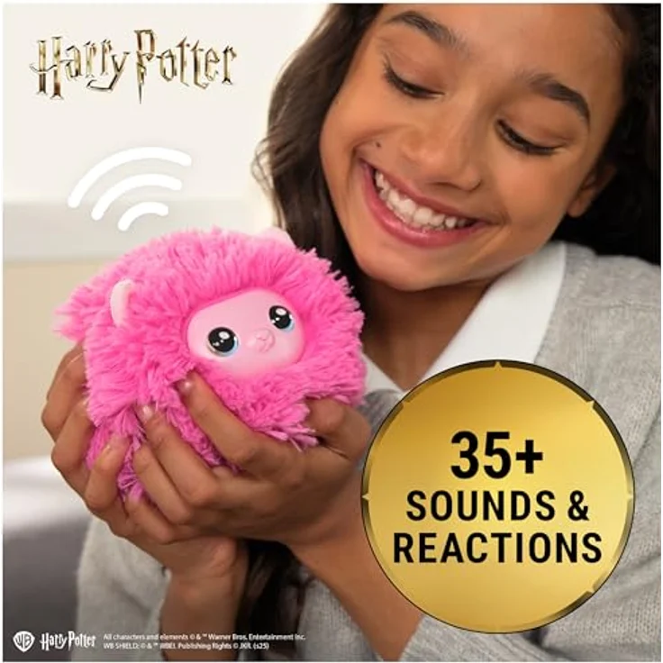Spin Master Harry Potter Interaktiver Plüsch-Minimuff mit Sound, über 35 Geräusche, kuscheliges langhaariges Fell – Bild 2