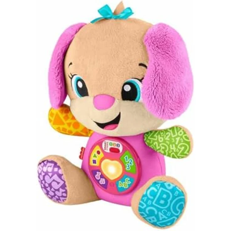 Fisher-Price Laugh & Learn JFD35, Interaktives Lernspielzeug für Babys, mehrsprachige Inhalte in Italienisch, Spanisch, Portugiesisch und Englisch, aus kuscheligem Material – Bild 1