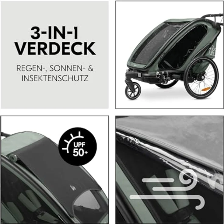 Hauck Fahrradkinderanhänger Bike N Walk Duo, für 2 Kinder, inkl. Deichsel – Bild 11