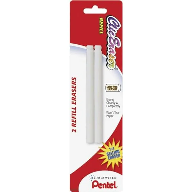 PENTEL Ersatz-Radiergummi für Radierstift ZE11T und ZE22, präzise Radierergebnisse bei leichtem Druck