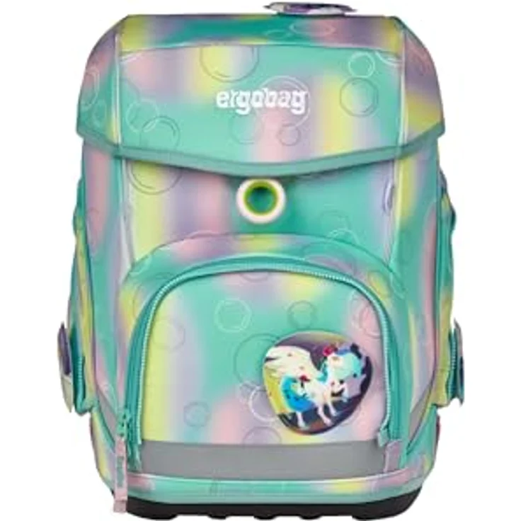 ergobag cubo Set, ergonomischer Schulrucksack 5-teilig für 1. Klasse, Standfest und individuell gestaltbar, Schwarz – Bild 2