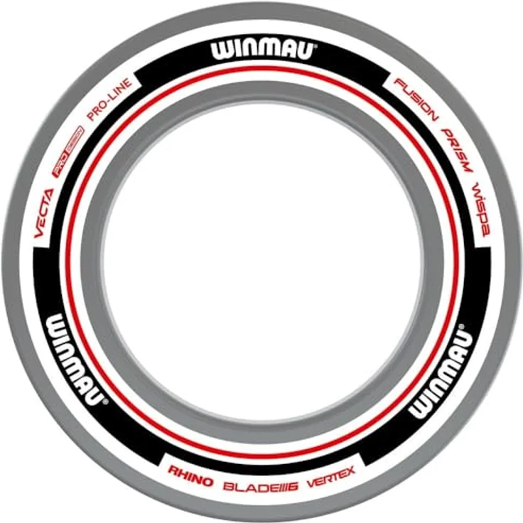 Winmau Winwau Auffangring "Advance - 4453", Dart Zubehör zum Schutz der Wand, weiß/rot – Bild 1