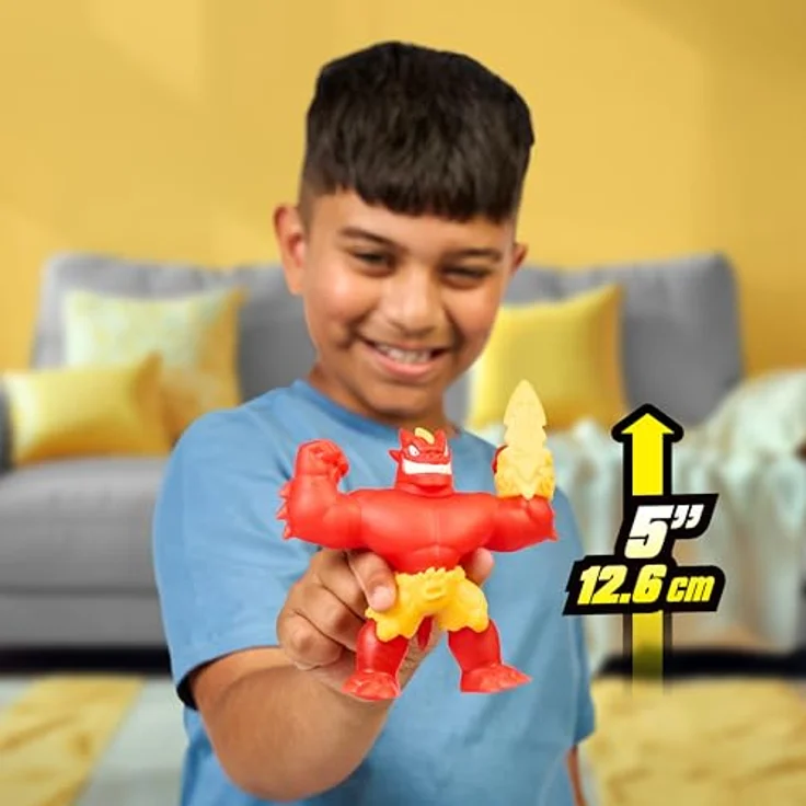 Heroes of Goo Jit Zu Meteor Madness Blazagon-Actionfigur, dehnbar mit knirschender Schleimfüllung und Meteor-Kampfhandschuh, bis auf das Dreifache der Größe dehnbar – Bild 2