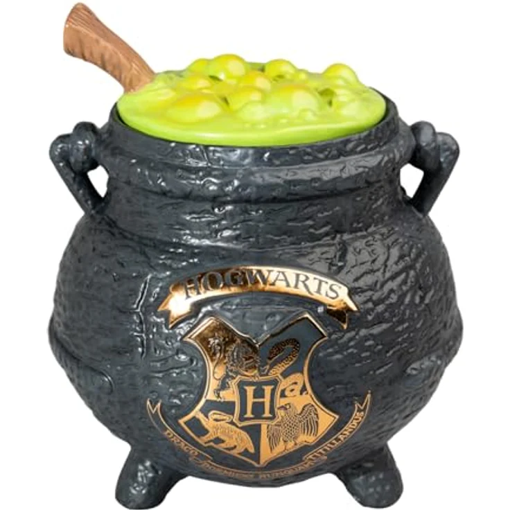 Grupo Erik Harry Potter Zaubertrankkessel Keksdose, hochwertige Dolomit Vorratsdose mit passendem Deckel für frische Snacks, dekoratives Design im Harry Potter-Stil – Bild 1
