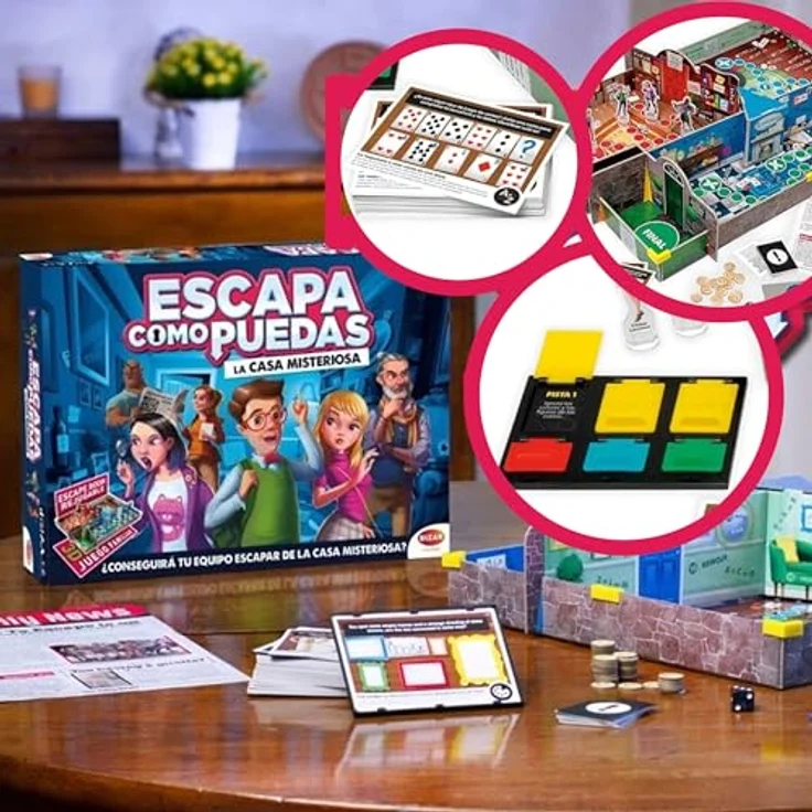 Bizak Escape Room Familienspiel 64361145, wiederspielbar mit mehreren Räumen und versteckten Rätseln – Bild 3