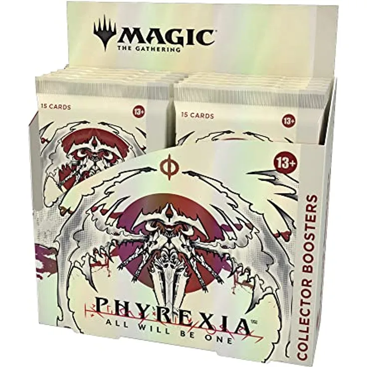 Magic The Gathering Phyrexia: All Will Be One Collector Booster Box | 12 Packs (180 Magic Cards) - Borderless & Foil Showcase Cards, Phyrexian Glory Treatment, Rare Cards & Traditional Foils in Every Pack