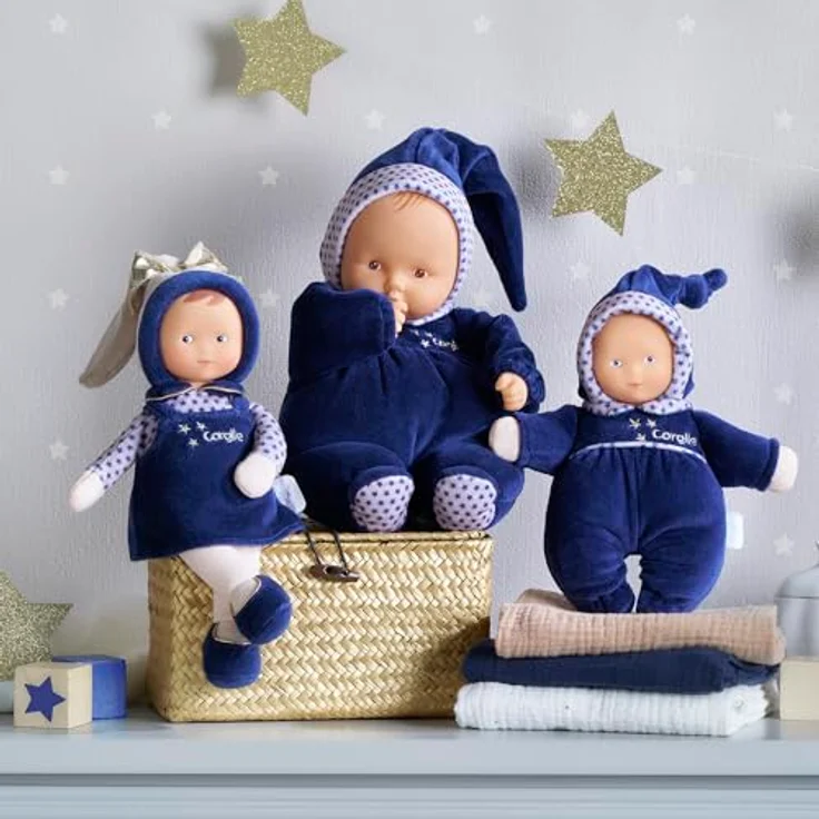 Corolle Babypuppe Babipouce Marine Rêves d'Étoiles, Kuschelpuppe 28cm mit Vanilleduft, blau, waschbar – Bild 7