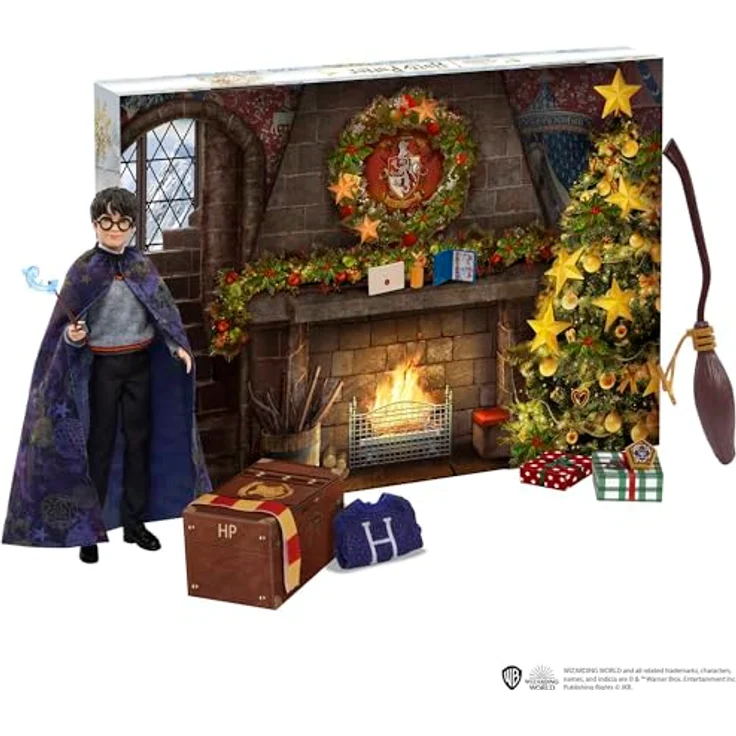 Harry Potter-Spielzeug, Gryffindor Adventskalender mit ca. 30 cm großer Harry Potter-Modepuppe mit 24 Überraschungszubehörteilen - HND80 – Bild 3
