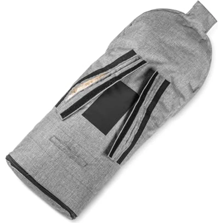 Fellhof Kinderwagenfellsack GASTEIN, 100% Merino-Lammfell, beige melange, wind- und wasserabweisend, für Babyschale bis 12 Monate, Kapuzenfunktion, ÖkoTex-zertifiziert – Bild 2