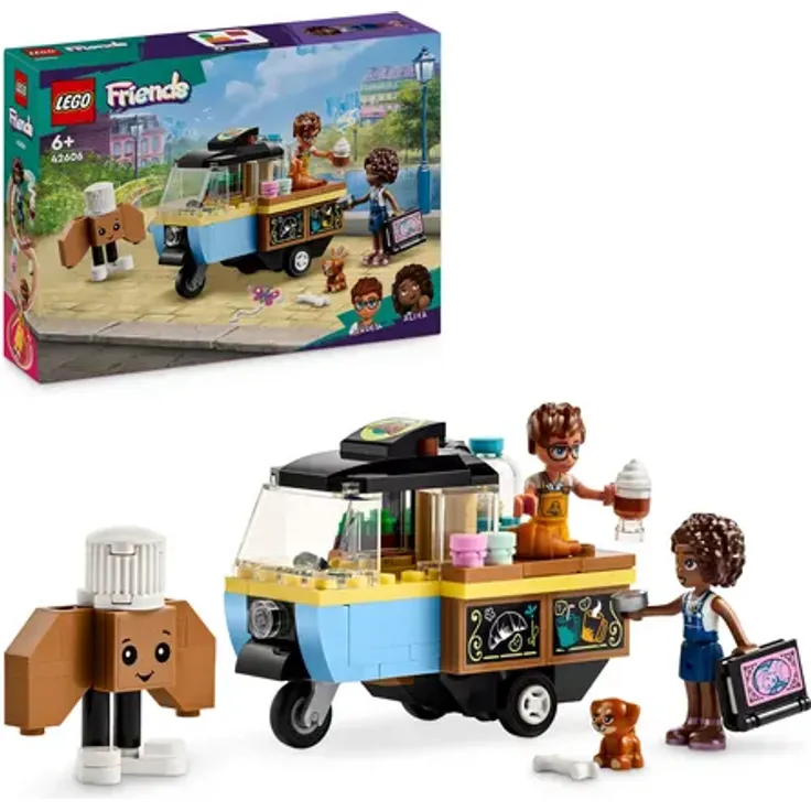 LEGO Friends 42606 Rollendes Café, Kleines Set mit Bäckerei-Spielzeug