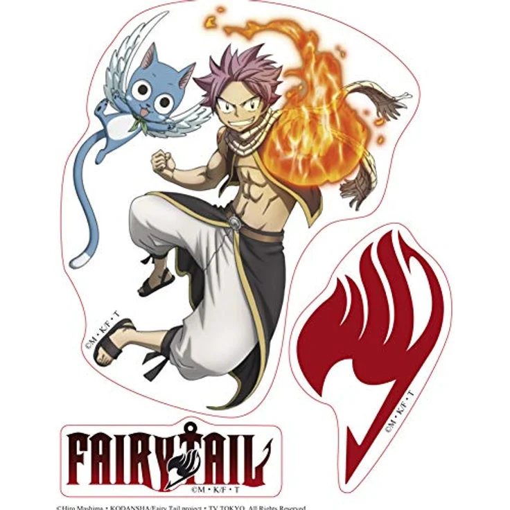 ABYstyle FAIRY TAIL Sticker Set, 2 Bögen à 16x11 cm mit Natsu & Lucy Designs – Bild 2