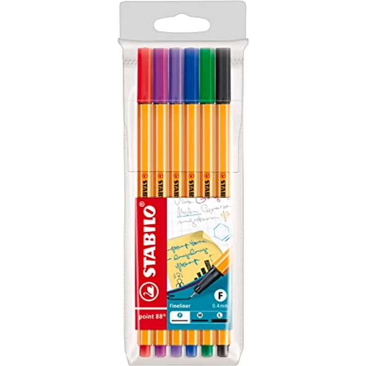 Stabilo Feinschreiber point 88 Standardfarben - Sets 6er/10er/20er