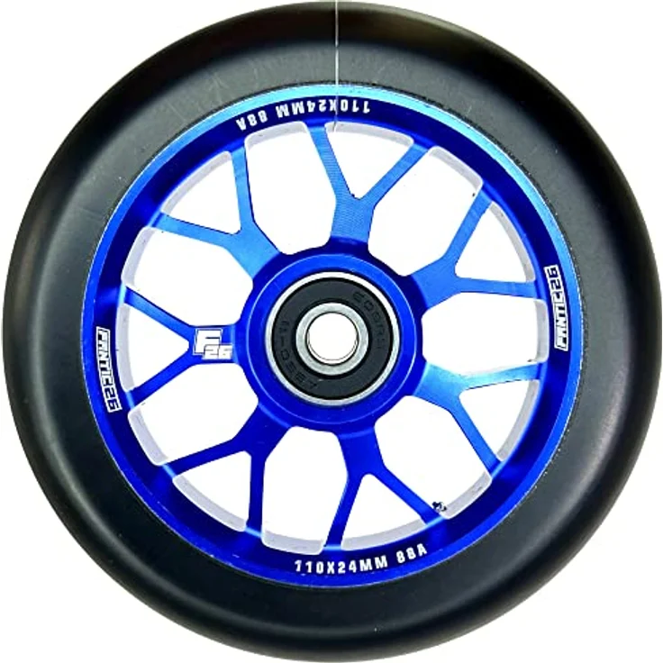 Fantic26 Spy7 Stunt-Scooter Rolle 110mm, ABEC-11 Lager, Aluminium 6061-T6, Blau/Pu Schwarz – Bild 4