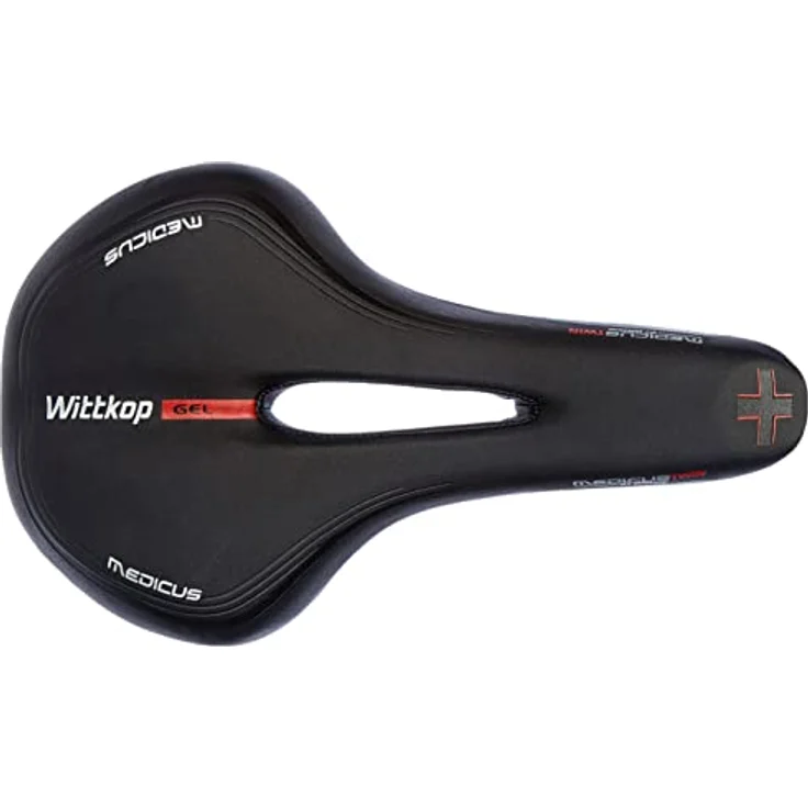 Prophete Wittkop Medicus Twin 1.0 Sattel | Trekkingsattel | Fahrradsattel | Geleinlage und Elastomerdämpfung | 5-Zonen Polsterung | Schwarz – Bild 4