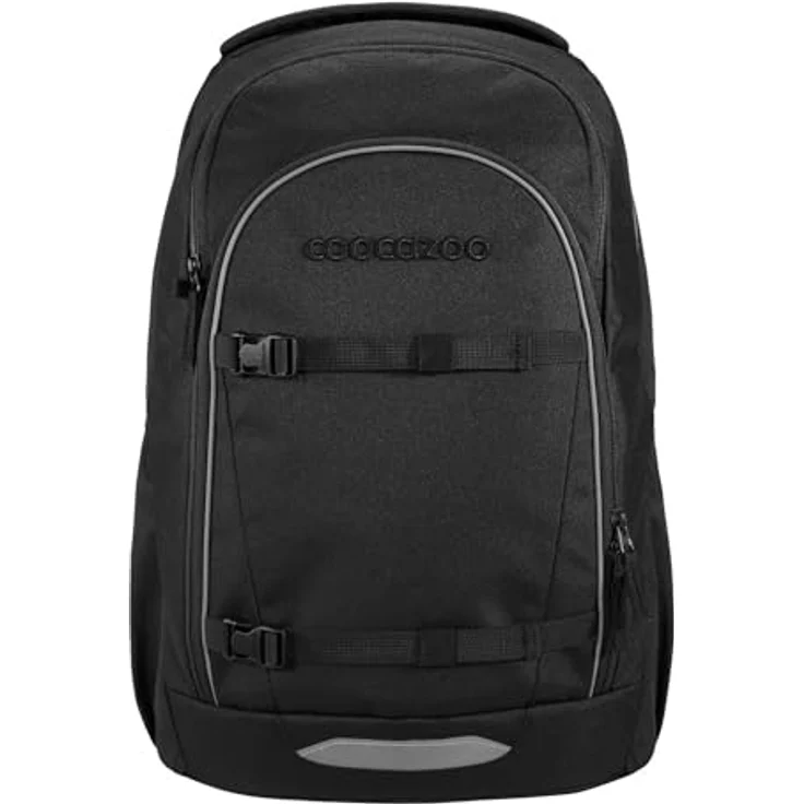Coocazoo EVERY „Midnight Black“, ergonomischer Schulrucksack mit 30 Litern Volumen, höhenverstellbar, reflektierende Elemente, für die 3. Klasse – Bild 1