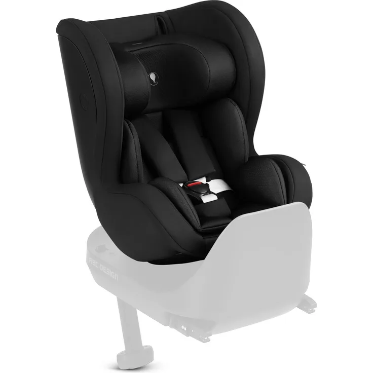 ABC Design Reboarder-Kindersitz Lily i-Size inkl. Sitzverkleinerer - Schwarz, ab Geburt bis 4 Jahre (45 cm - 105 cm)