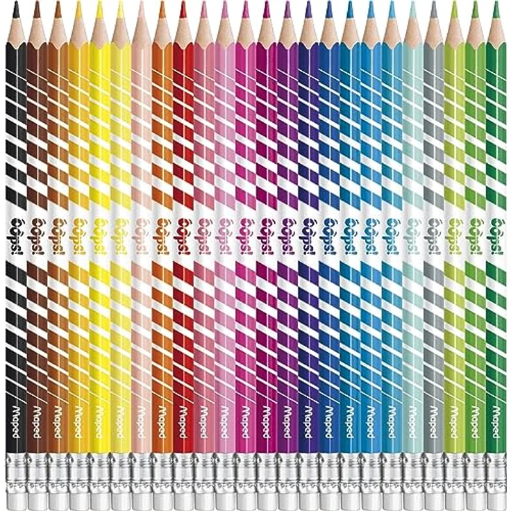 Maped 832824 - Radierbare Drei-Kant-Buntstifte, Farbstifte COLOUR'PEPS OOPS - 24x Stifte, 1 Stück (24er Pack) – Bild 2