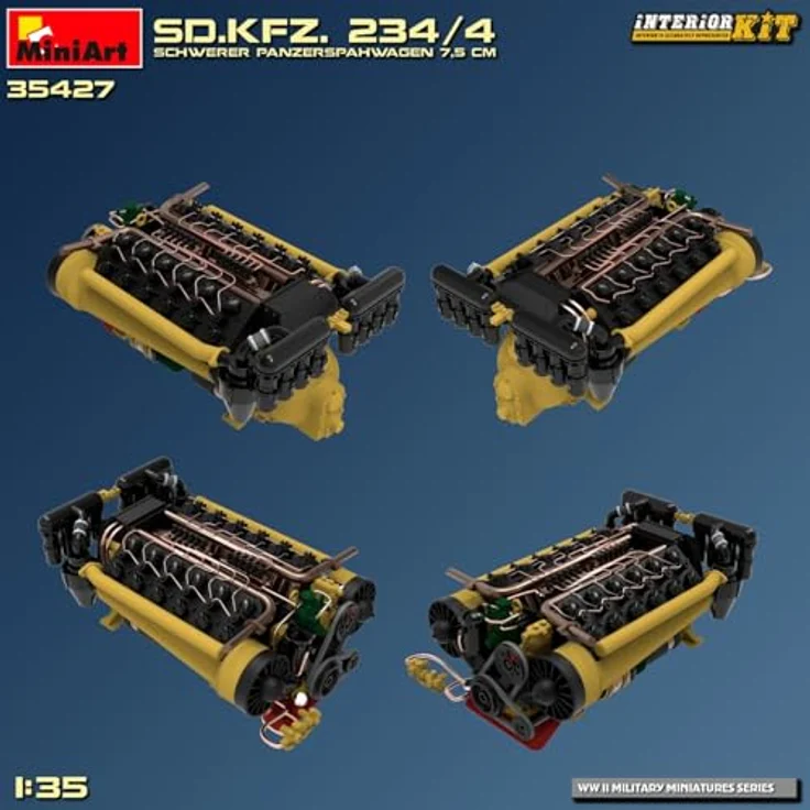 Other 1:35 Sd.Kfz 234/4 Panzerspähwagen, Detailiertes Modell mit Interieur und vier Dekorationsvarianten – Bild 14