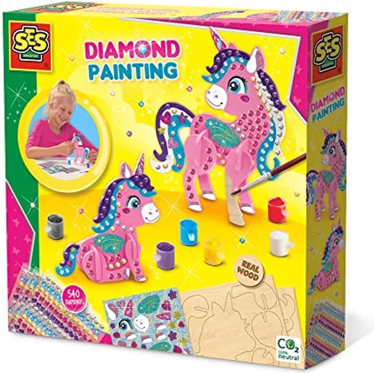 SES 14134 Diamond Painting-3D-Einhörner