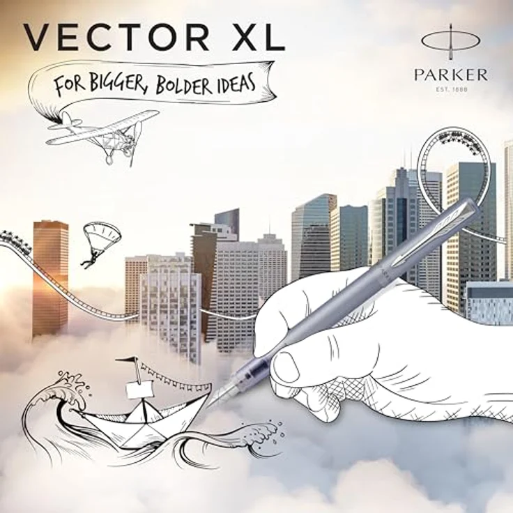 Parker Füllfederhalter Vector XL, Metallic-Lackierung, Feder M, Geschenkbox – Bild 3