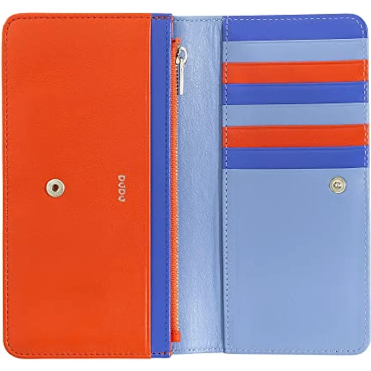 DuDu Kinderportemonnaie, RFID Leder Geldbörse 17,5 cm in Pastellblau, 100% Leder – Bild 4