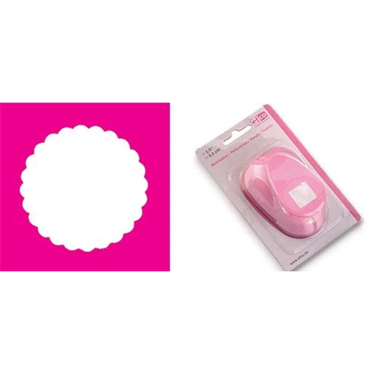 efco 1791109 Stanzer M, Kreis gezahnt 1 Zoll Motivstanzer, Kern: Metall, Pink, 7,5 x 5 x 5 cm – Bild 3