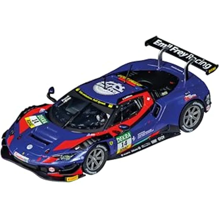 Carrera Digital 132 Ferrari 296 GT3 'Emil Frey Racing, No.14', DTM 202 - Detailverliebtes Sammlerstück mit realistischer Beleuchtung, offiziell lizenziert – Bild 1