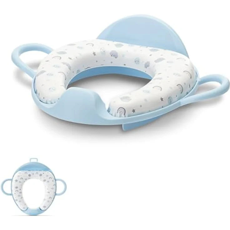 Lorelli Baby-Toilettensitz mit Rückenlehne, Handgriff, gepolstert und Spritzschutz, Kunststoff, 11 cm – Bild 1