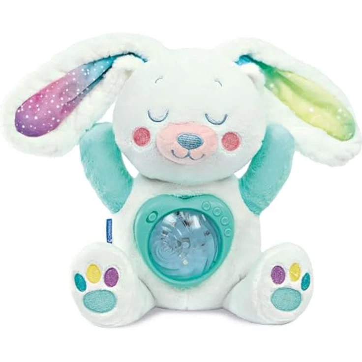 Clementoni Mon Lapin Polaire, interaktives Plüschtier mit Nordlichterprojektion, mehrfarbig – Bild 1
