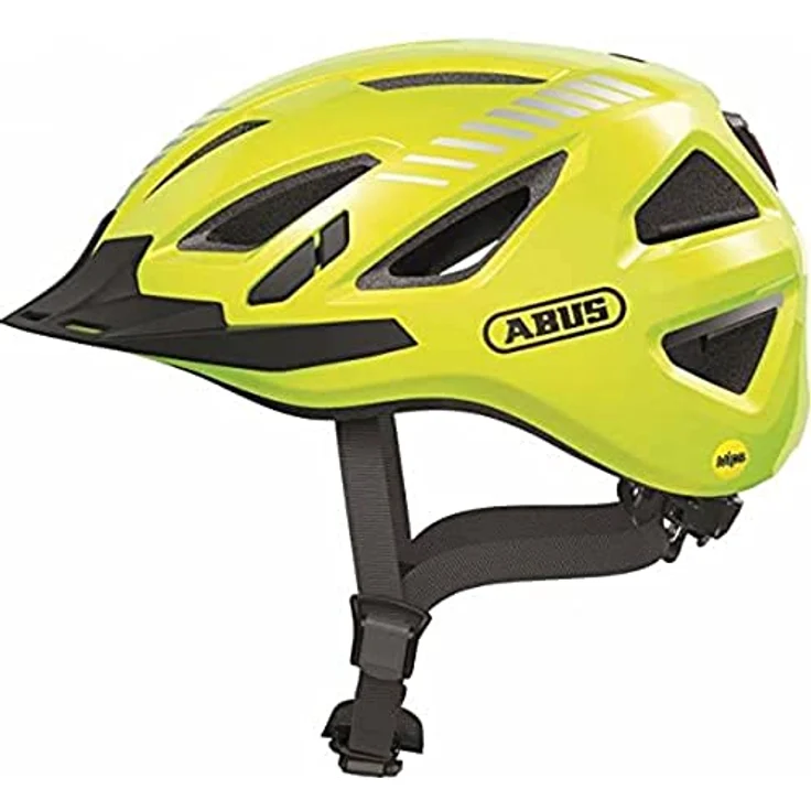 ABUS Stadthelm Urban-I 3.0 MIPS - Fahrradhelm mit Rücklicht, Schirm und Magnetverschluss für den Stadtverkehr - für Damen und Herren - Gelb Glänzend, S – Bild 1