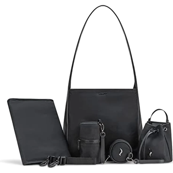 Osann Ella Wickeltasche, elegantes Design mit praktischen Innenfächern, wasserabweisend, inkl. Wickelunterlage und 3 Accessoire-Taschen – Bild 1