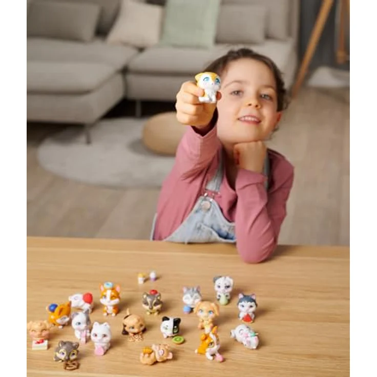 Simba Kawaii Pups Sammelfigur, Hündchen (4,5 cm) mit Mini-Lebensmittel & Sammelkarte, Überraschungsbecher, 18-Fach sortiert, ab 3 Jahren – Bild 2