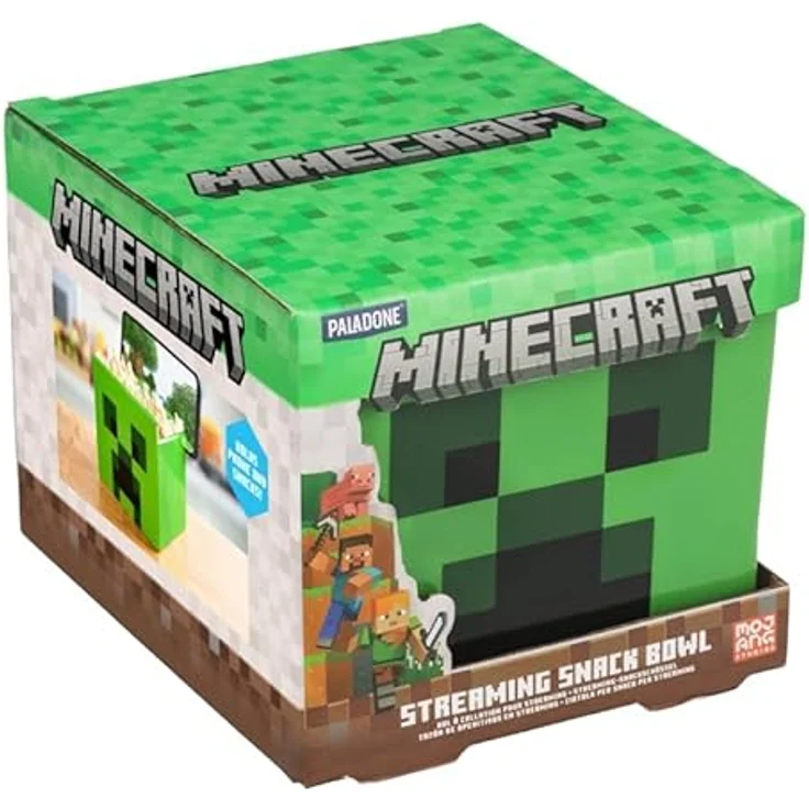 Paladone Tazón de bocadillos Creeper Streaming Minecraft, Snackschale mit lustigem Creeper-Design für Gaming und Streaming – Bild 4