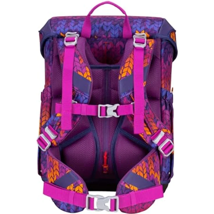 SCOUT Superflash Neo Set 4-teilig Fantasy, Schulranzen mit extragroßen retroreflektierenden Flächen, inkl. zwei Mäppchen und Sportbeutel, Maße 27 x 39 x 18 cm – Bild 4