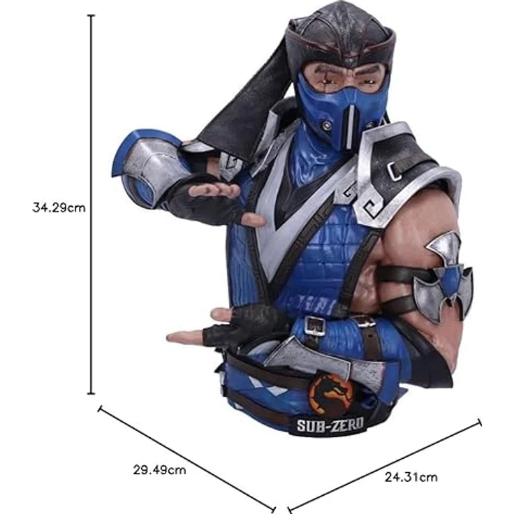GED Busto Mortal Kombat: Sub-Zero, 30 cm Sammelfigur aus Polyresin, handbemalt – Bild 7