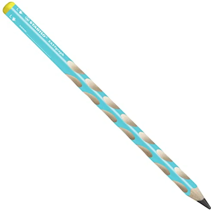 STABILO EASYgraph Ergonomischer Dreikant-Bleistift für Linkshänder in blau - 6er Pack - PEFC-zertifiziertes Holz - HB-Mine - Rutschfeste Griffmulden – Bild 2