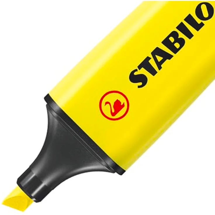 STABILO BOSS Textmarker Rundbox, 6er Set in gelb, blau, grün, pink, rot, orange, Strichstärke 2+5 mm, nachfüllbar, Anti-Dry-Out Technologie – Bild 3
