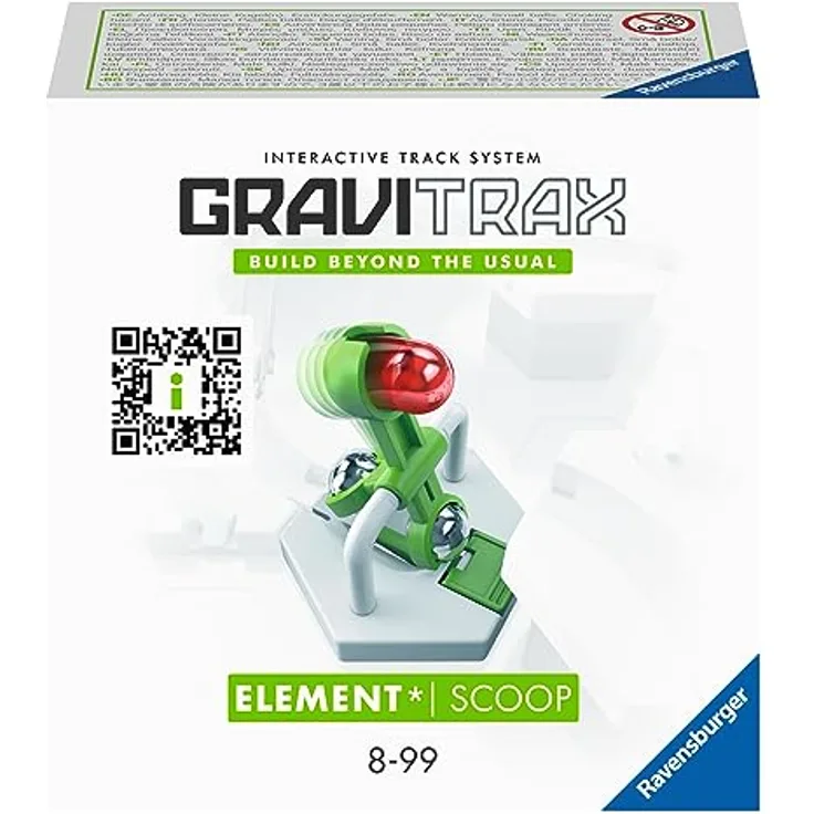 Ravensburger GraviTrax Element Scoop - Zubehör für das Kugelbahnsystem. Kombinierbar mit allen GraviTrax Produktlinien, Starter-Sets, Extensions und Elements, Konstruktionsspielzeug ab 8 Jahren