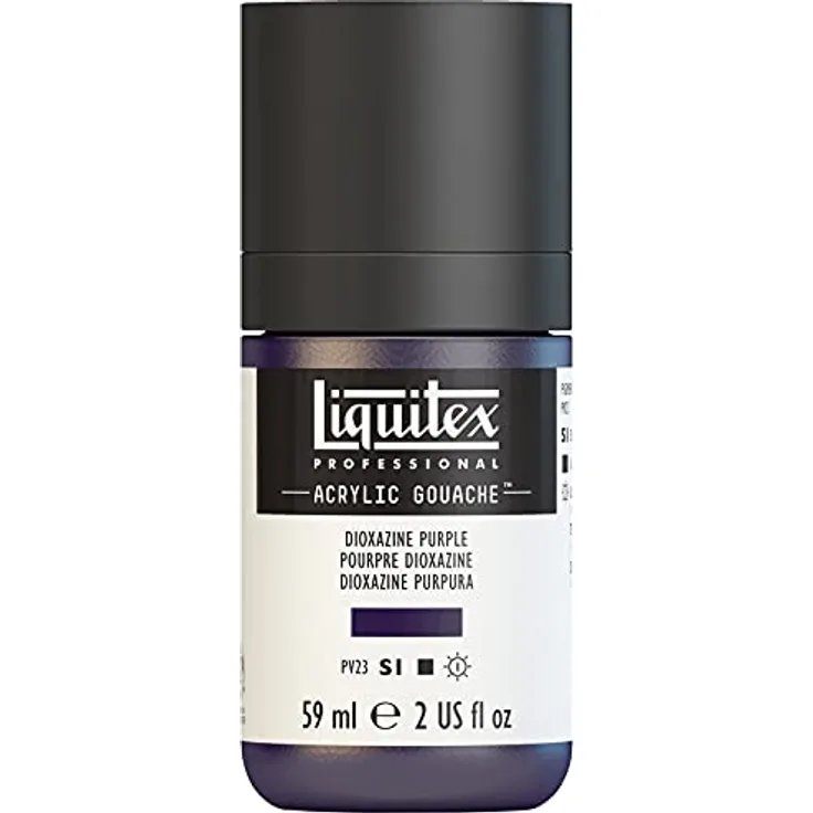 Liquitex Professional Acryl Gouache Dioxazinpurpur, 59ml Flasche, hochdeckend, wasserfest und lichtecht, matt