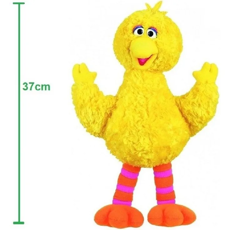 Sesamstrasse Kuscheltier Bibo 37 cm, Super weicher Plüsch Stofftier für Kinder, waschbar, kuschelweich, buntes Design