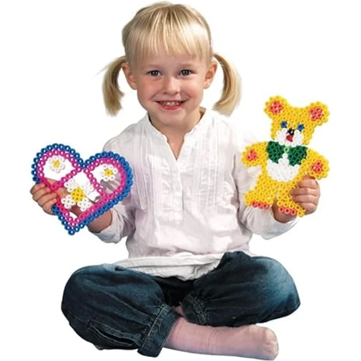 Hama Perlen 201-17 Bügelperlen Beutel mit ca. 3.000 bunten Midi Bastelperlen mit Durchmesser 5 mm in Grau, kreativer Bastelspaß für Kinder ab 5 Jahren, Klein – Bild 4