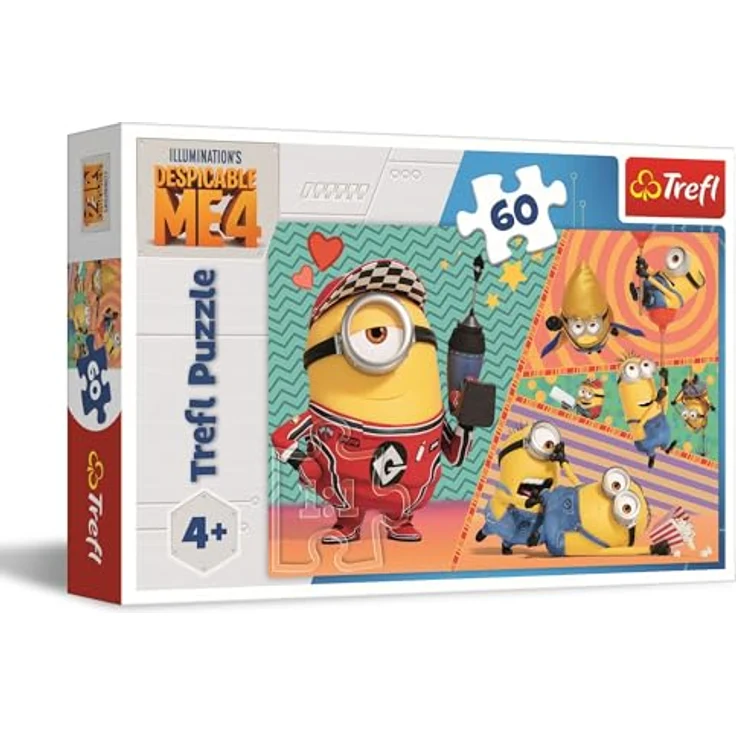 Trefl Puzzle 60 Minions, 3-in-1 Puzzle für Kinder, leuchtende Farben, fördert Konzentration und Phantasie – Bild 1